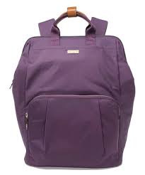 tumi purple framed mel backpack