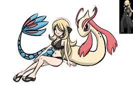 Summer Cynthia & Milotic (Fan Art Concept) (i know wallace already have  milotic) : r/PokemonMasters
