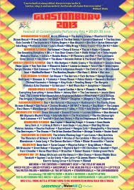 Glastonbury festival is one of the world's most famous music and performing arts festivals. 2013 Line Up Revealed Glastonbury Festival