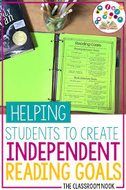 A colleague recently shared this idea with me about students setting and tracking their i thought this would be a nice simple visual way to make goal setting a less daunting task for kindergarteners. Helping Students To Create Independent Reading Goals The Classroom Nook
