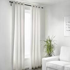 Merete Room Darkening Curtains 1 Pair Bleached White Shop Ikea Ikea In 2020 White Curtains Living Room Curtains Living Room Living Room Decor Curtains