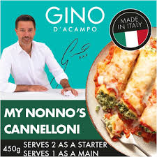 The boys head to mexico where gino thinks he can show off some culinary nous. Gino D Acampo My Nonno S Cannelloni 450g Gino D Acampo Iceland Foods