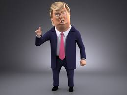 Donald Trump Cartoon 3d Model