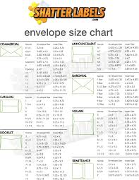 shatter labels envelope size chart