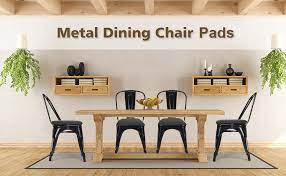 Black metal kitchen chairs with wood seat cooler cushion yeti. Amazon Com Baibu Super Soft Metal Dining Chair Pads Bar Stool Cushion With Ties For Metal Chairs Or Bar Stools Cushion Only Gray Black 14x14x1 5in Kitchen Dining