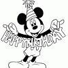 Mickey mouse coloring pages birthday. 1