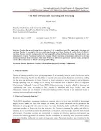 You want the dedication to mean something, but how do you make it work? Pdf The Role Of Passion In Learning And Teaching