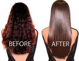 Straighten your hair only when it is completely dry to prevent static. Hair Straightening Treatment Frizzy Curly Hair Hair Smoothing Treatment Straighten Hair Without Heat