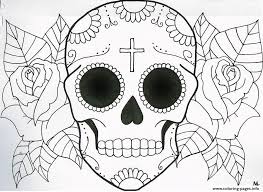Click the simple sugar skull coloring pages. Very Simple Sugar Skull Flowers Coloring Pages Printable