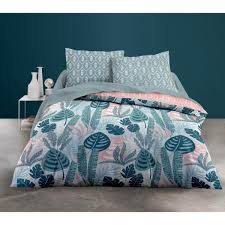 Comparatif des meilleures parures de lit de 2019. Housse De Couette Exotic Vert Rose 240x260cm 100 Coton J K Markets