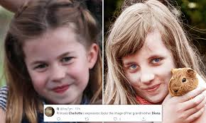 No , they're about as cheeky as each other. Royal Fans Claim Princess Charlotte Is The Image Of Her Grandmother Princess Diana Daily Mail Online