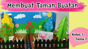 Cara membuat tempat kosmetik dari kardus bekas. Cara Membuat Taman Buatan Dari Kertas Origami Kelas 1 Tema 7 Youtube