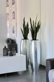 Exklusiver Pflanzkubel Fiberglas Magnum Silber Hochglanz Pflanzkubel Fiberglas Silber Wohnzimmer Indoor Pflanzen Dekor