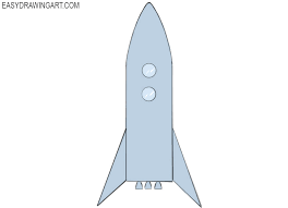 Step by step tutorial learn to draw very simple dr. How To Draw A Rocket Easy Drawing Art