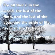 1 John 2:16 For all that is in the world, the lust of the flesh ...