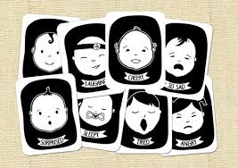 Black White Images For Babies Baby Faces Black And White High Contrast Flash Cards For Etsy Infant Activities Baby Faces Black And White Baby