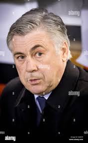 Valencia, Spain. 12th February 2013. Head Coach Carlo Ancelotti of PSG  looks