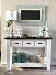 White Entry Table With Decor From Hobby Lobby Modern Living Room White Entry Table Decor