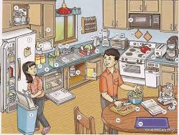 صور المطبخ وقائمة أدوات المطبخ مع صورة وأسماء قاموس على الانترنت للأطفال