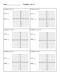 Graphing y mx b worksheet. Graphing Y Mx B Worksheets Teaching Resources Tpt