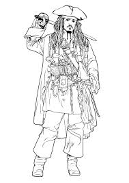 Adult coloring book pirate illustrations & vectors. Jack Sparrow Movies Adult Coloring Pages
