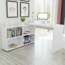White Corner Desk Home Office Computer Table Study Workstation Laptop Furniture White Corner Desk Home Office Design Home Office Furniture