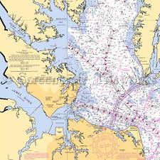 Virginia Hayes Virginia Beach Chesapeake Bay Nautical Chart Decor