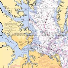 Virginia Hayes Virginia Beach Chesapeake Bay Nautical Chart Decor
