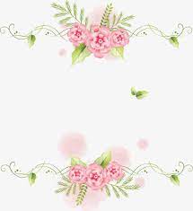 Pink and green flowers clipart. Pink Flowers Green Leaf Frame Decoration Png Clipart Border Border Material Decoration Clipart Flowers Flowers Clipart