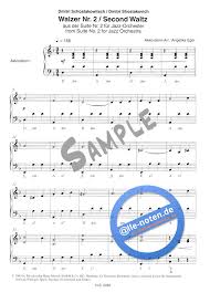 / extra grosse noten für sehgeschädigte kostenlos in diesem youtube kanal. Waltz No 2 By Dmitri Schostakowitsch Sheet Music For Accordion