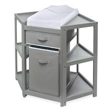 Badger Basket Corner Changing Table With Hamper Basket Baby Changing Tables Corner Changing Tables Baby Changing Table