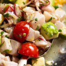 This recipe epitomizes what a great ceviche should be—crunchy, sweet, savory, tart, and rich all in one bite. South American Recipes Recipetin Eats