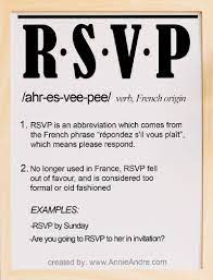Network devices like routers us rsvp to provide information to all the nodes on a network. How I Made A Fool Of Myself In France Using Rsvp The French Abbreviation