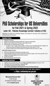 Details can be found on the request form. Hec Announces Phd Scholarships For United States Us Universities 2021 22 Eligibility Criteria How To Apply Whenwherehow Pakistan