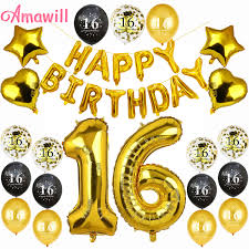 Are his parents going to give him a cd player for his birthday? Amawill Birthday Party Decorations Adult Gold Happy Birthday Balloons Sweet 16 Years Old Birthday Party Decorations 75d Party Diy Decorations Aliexpress