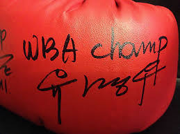 YUH MYUNG-WOO CHI IN-JIN Dual Auto Autograph Everlast Boxing Glove PSA/DNA  Korea