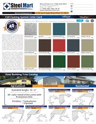 Metal Trims Color Chart Steel Mart Usa