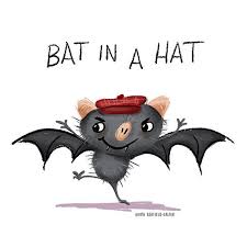 Bat In A Hat Illustration Character Design Cute Doodles Bat Art