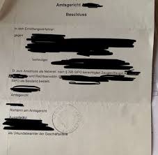 Genaue gründe und rechtsmittel werden nicht genannt. Verfahren Wurde Eingestellt Jetzt Dieser Brief Anwalt Jura Strafe