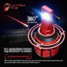 9007 Led Headlight Bulb 16000 Lumens Nucleus Pro Lightening Dark