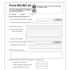 Read comprehensive analysis of various aspects of the companies act by our expert team for a quick and easy understanding. Inc 24 Form Change In Name Of Company Learn By Quicko