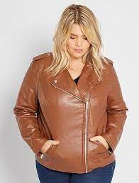 Vente en ligne de vestes femme en cuir: Veste Simili Cuir Veste En Cuir Grande Taille Femme Marron Kiabi