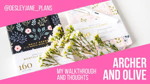 Archer And Olive Daily Agenda My Walk Through And Thoughts Youtube