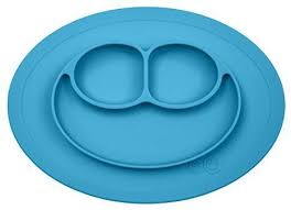 Amazon Com Ezpz Mini Mat One Piece Silicone Placemat Plate Blue One Size Baby Ezpz Happy Mat Ezpz Mini Mat Ezpz