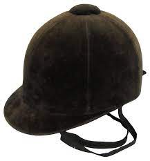 French Brown Velvet Equestrian Hat Original Lining And Straps Maker 39 S Label On Interior Paris France 24 Quot Circumference Age Wear