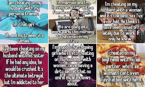 Your advice is always very helpful, you are always on point. Women Cheating On Their Boyfriends And Husbands With Other Women Share Their Stories Daily Mail Online