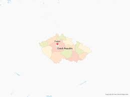 Location the central bohemia region of the czech republic surrounds the capital of prague. Vector Map Of The Czech Republic With Regions Multicolor Free Vector Maps