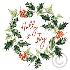 Holly And Ivy Holly And Ivy Art Print Botanical Art Print Fine Art Wall Print Etsy Creatif