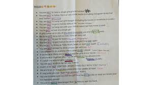 Girlfriend S Controlling List Of 22 Rules For Boyfriend Goes Viral She Sounds Crazy Fox News Boyfriend Rules Instagram And Snapchat Girls Phone Numbers