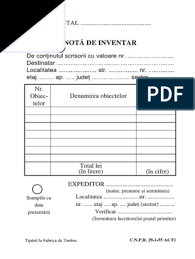 Legat de posta romana noroc ca nu am treaba cu ea prea des. Nota De Inventar Posta
